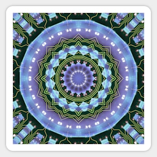 Circuitboard fire Kaleidoscope Pattern (Seamless) 10 Sticker